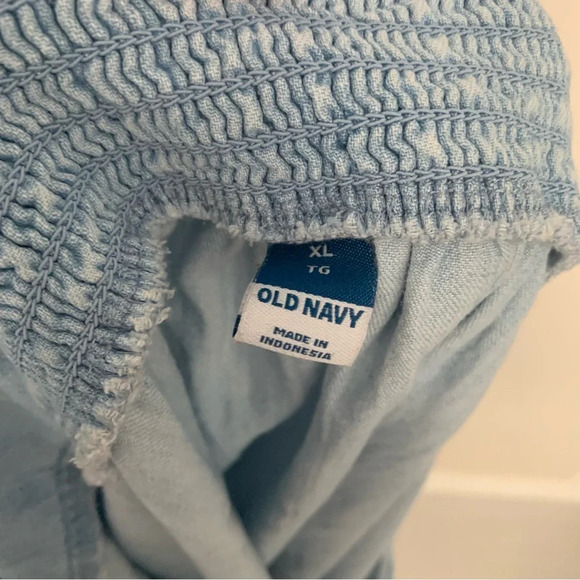 Old Navy Cotton Blue Chambray Mini Summer Dress XL - Picture 4 of 13